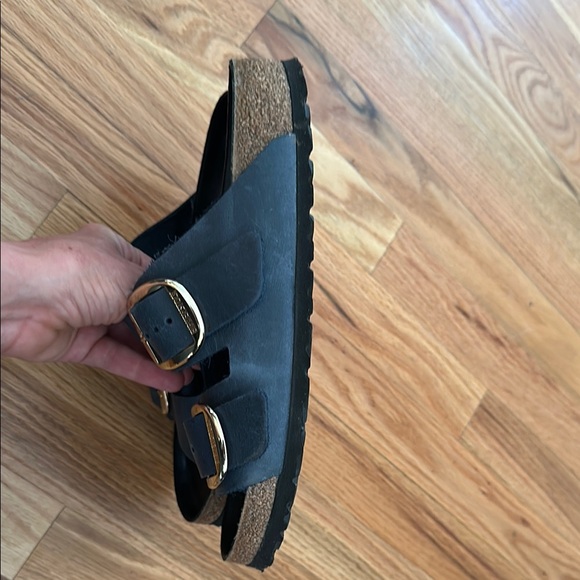 Birkenstock Arizona Big Buckle Navy with Gold Buckles - Picture 5 of 8